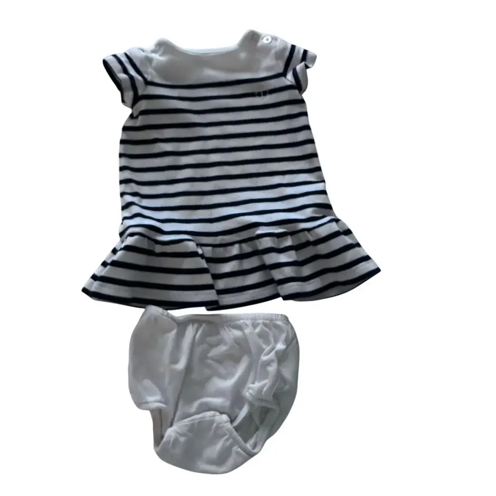 Ralph Lauren Cotton Jersey Tee Dress with Bloomers - 3 Months